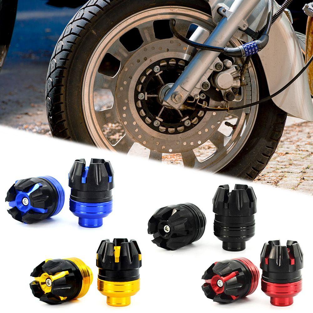 Suyo 2Pcs Pelindung Benturan Roda Garpu Depan Belakang New Cover Pelindung Slider Protector Shock Cup