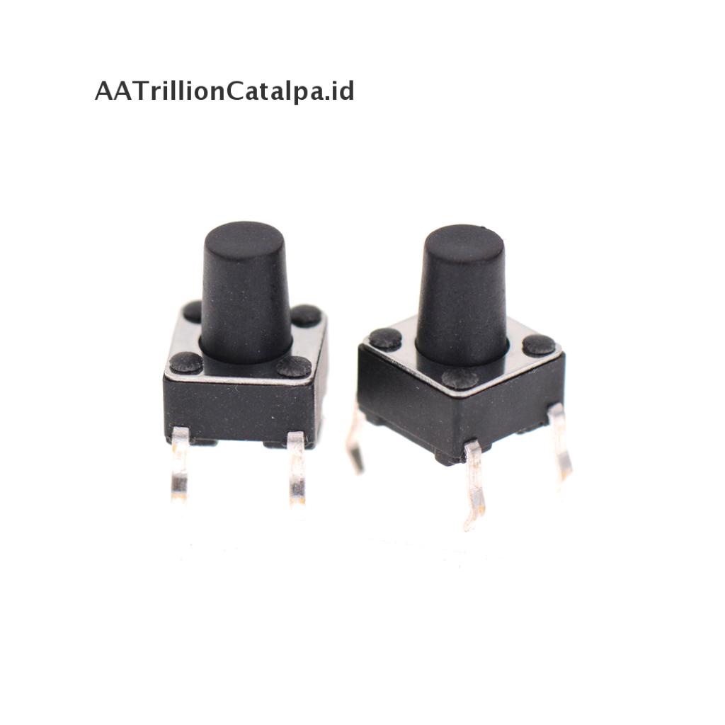 50 Pcs Tombol Saklar Mikro Tactile 4 Pin Ukuran 6x6 X 8mm