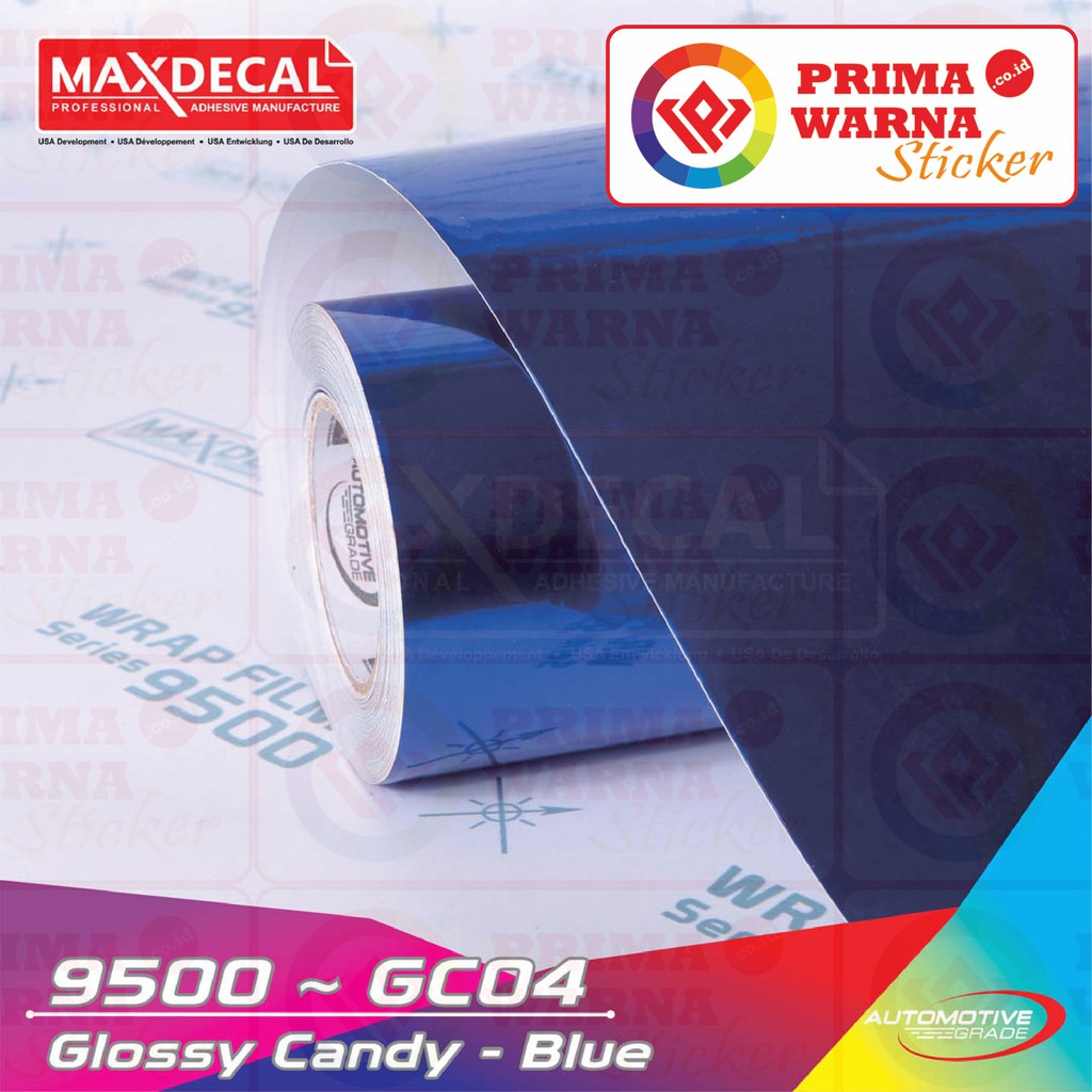 

[ROLL 152cm x 18m] MAXDECAL 9500 GC04 BLUE BIRU GLOSSY CANDY