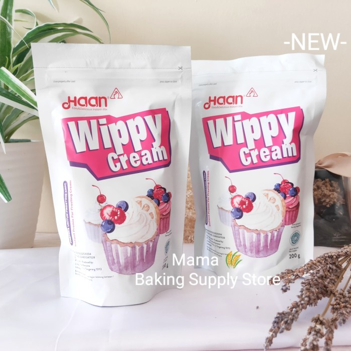 

Ee51 Haan Whippy Wippy Cream Whip Cream Bubuk Whipping Krim 200 Gr 6Gggddv