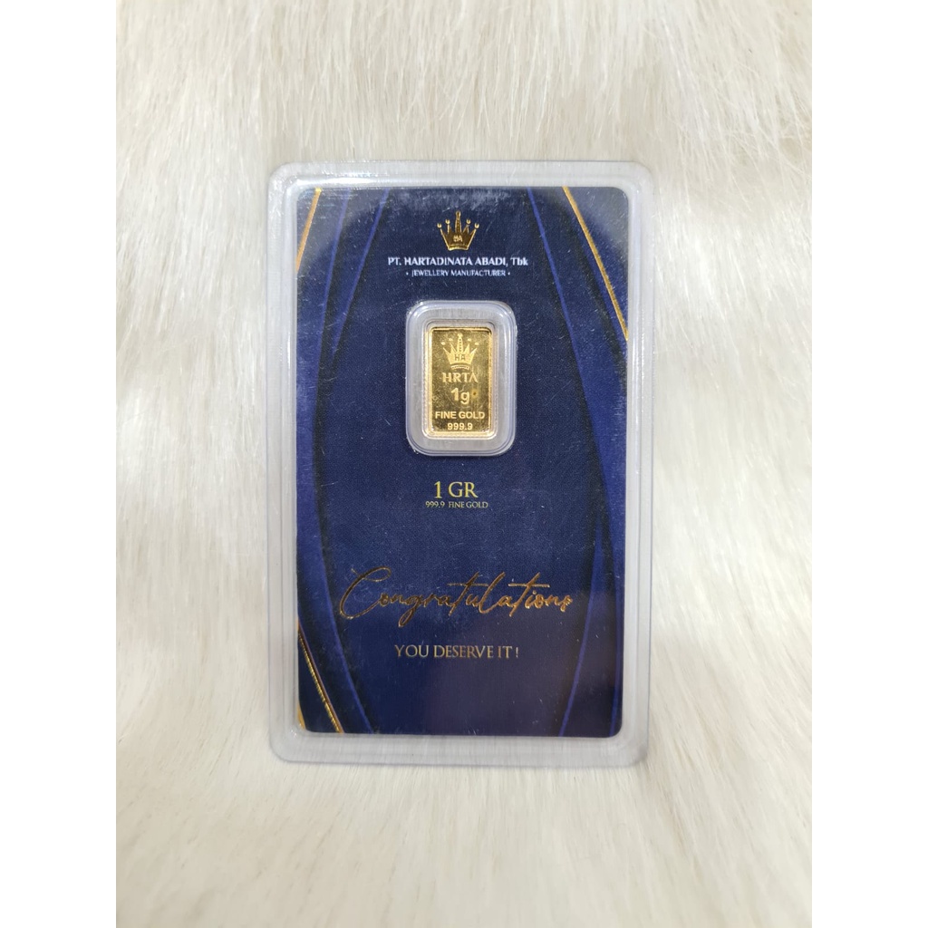 HADIAH GIFT MINI GOLD PT HARTADINATA EMAS LOGAM MULIA 99.99 TERMURAH MEDAN SERTIFIKAT 1 GR