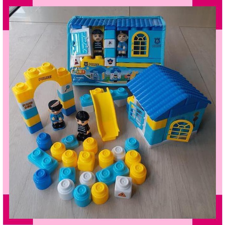 MAINAN EDUKASI BRICK LEGO POLICE STATION / BLOCK LEGO KANTOR POLISI