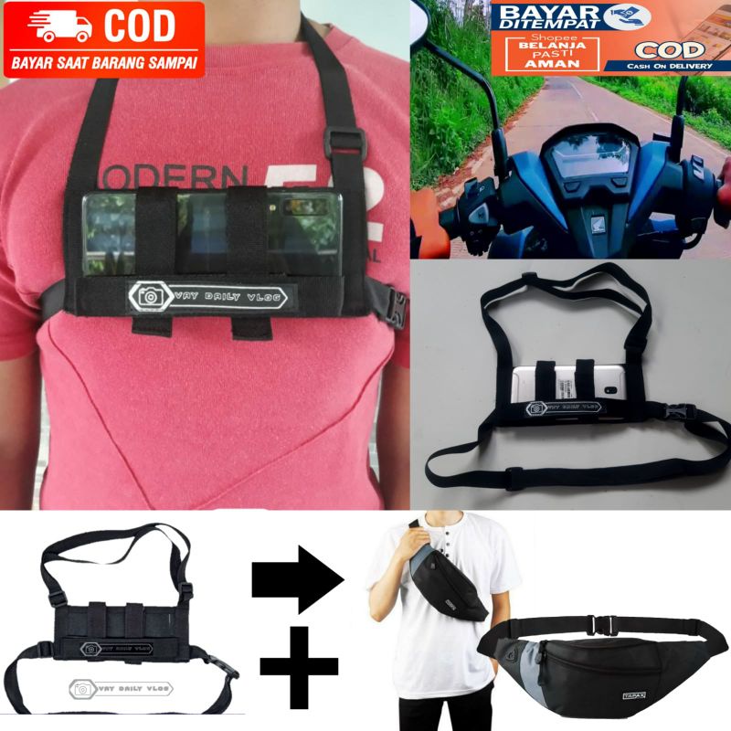 ( COD )Holder Hp Dada Breket Hp Dada Motovlog  Youtuber Ori dan MURAH