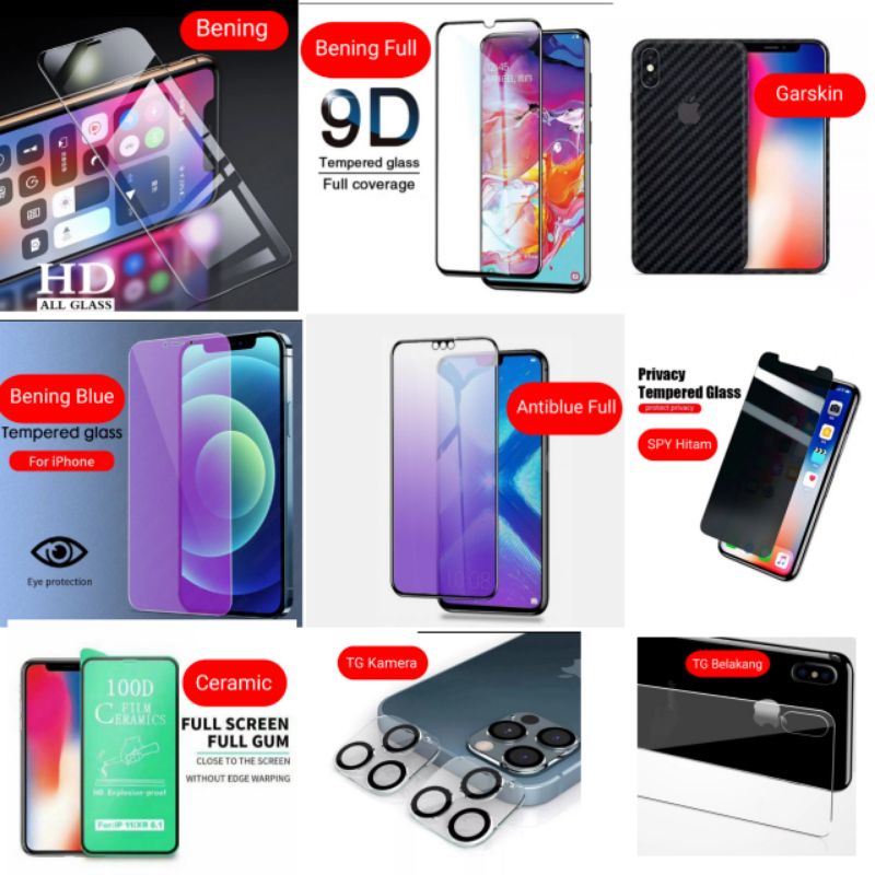 Antigores Tempered Glass Screen Guard protector Iphone SE 2020 2021 Pelindung Layar TG Garskin Antiblue Spy Bening Ceramic Full Blue light Lensa lens Transparan