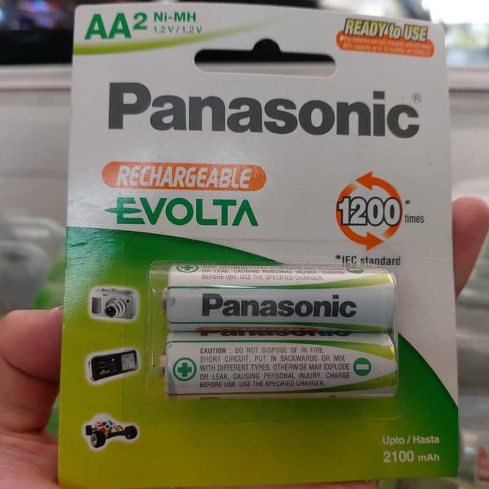 Battery Baterai Batre Cas Charge Panasonic Evolta Aa A2