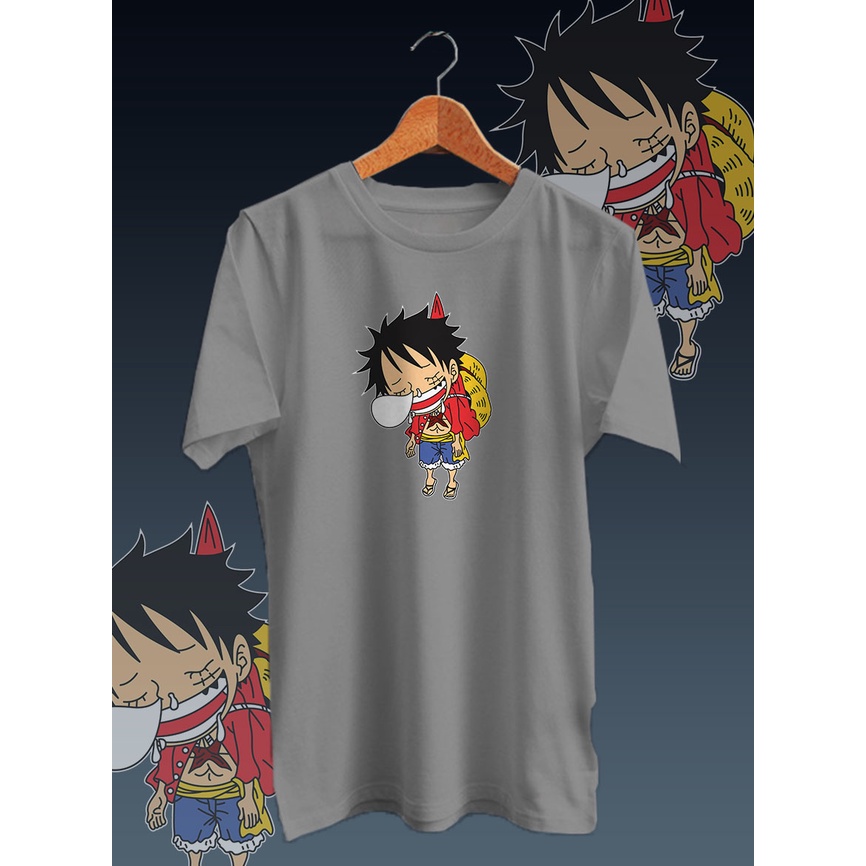 KAOS DISTRO PRIA'ONE PIECE LUFFY&quot;/kaos pria/kaos gambar baru/kaos kattun combed 30s