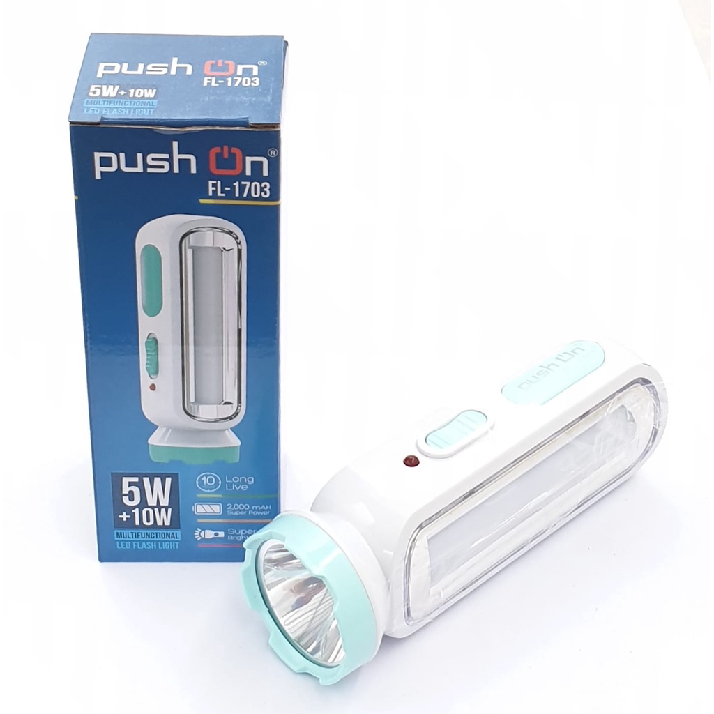 Push On FL-1703 Senter 5w  + Emergency 10w