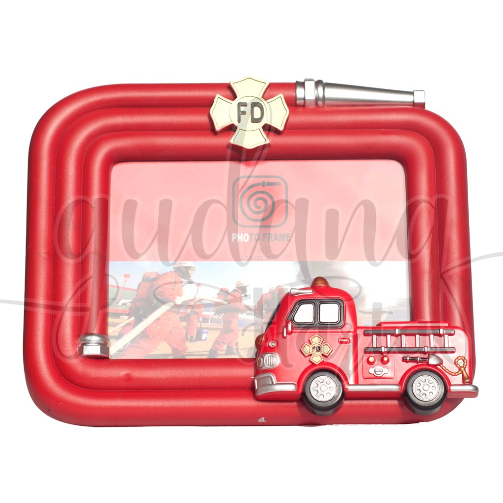 Photo Frame Firefighter Foto Pigura Mobil Pemadam Kenakaran Lucu Kado Unik GH 501152