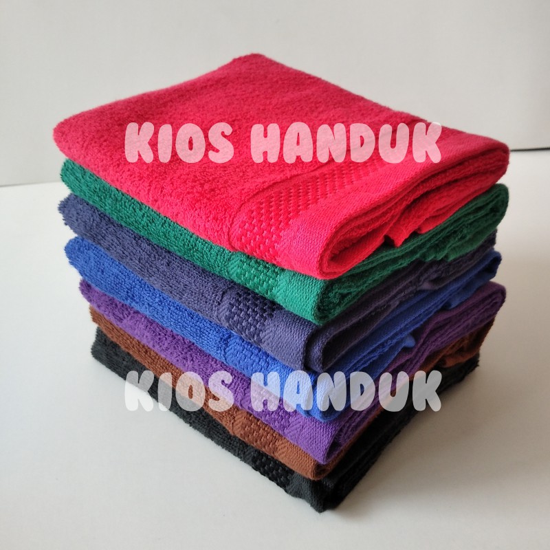 HANDUK SPORT OLAHRAGA MUKA ANJOLY 30X70CM 84gr WARNA TUA