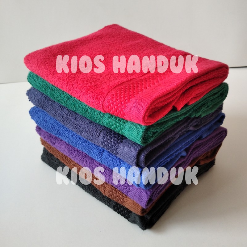 HANDUK SPORT OLAHRAGA MUKA ANJOLY 30X70CM 84gr WARNA TUA