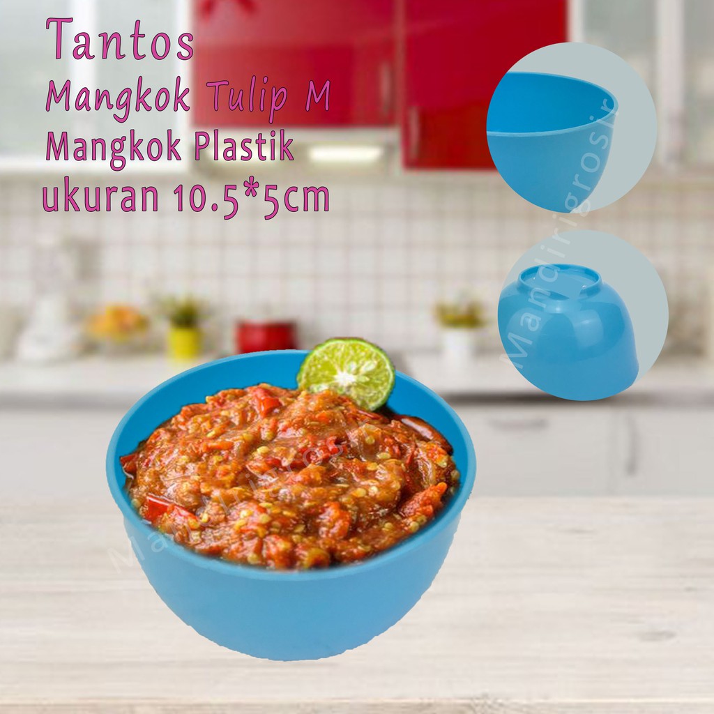 Mangkok plastik * Mangkok Tulip M * Biru *5162