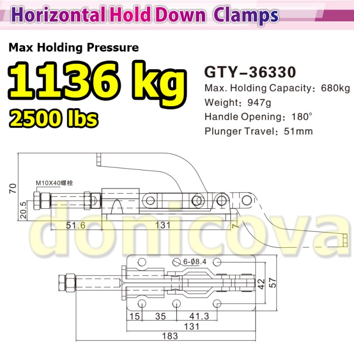 Toggle Clamp Vertical GH GTY 36330 setara WIPRO 935 1136kg