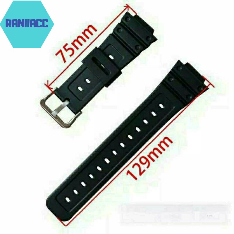 STRAP TALI JAM TANGAN CASIO DW-5600BB DW-5600-BB-1 DW5600BB FREE PEN,