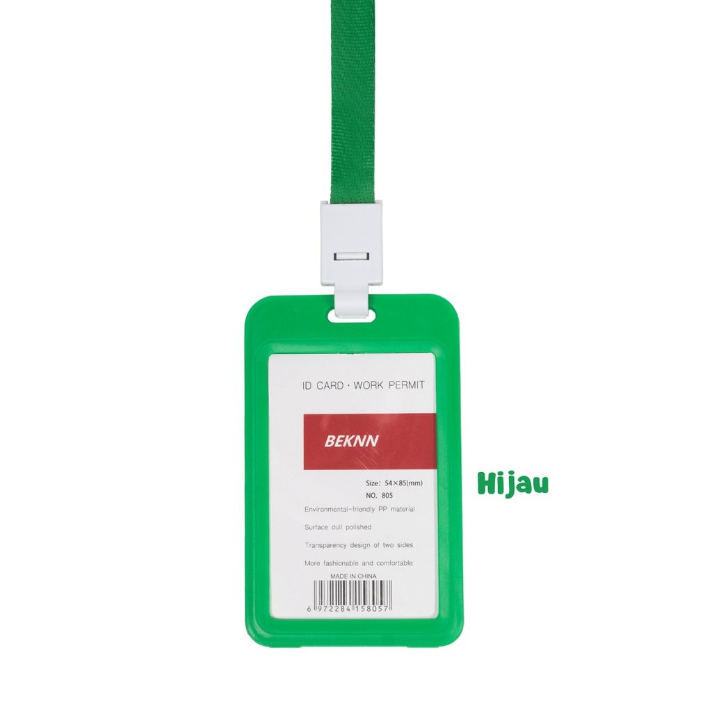 

Name Flashee Tag PP Hijau ID Card Holder PP Lanyard PP Gantungan Kartu Nama Panitia 2 Sisi