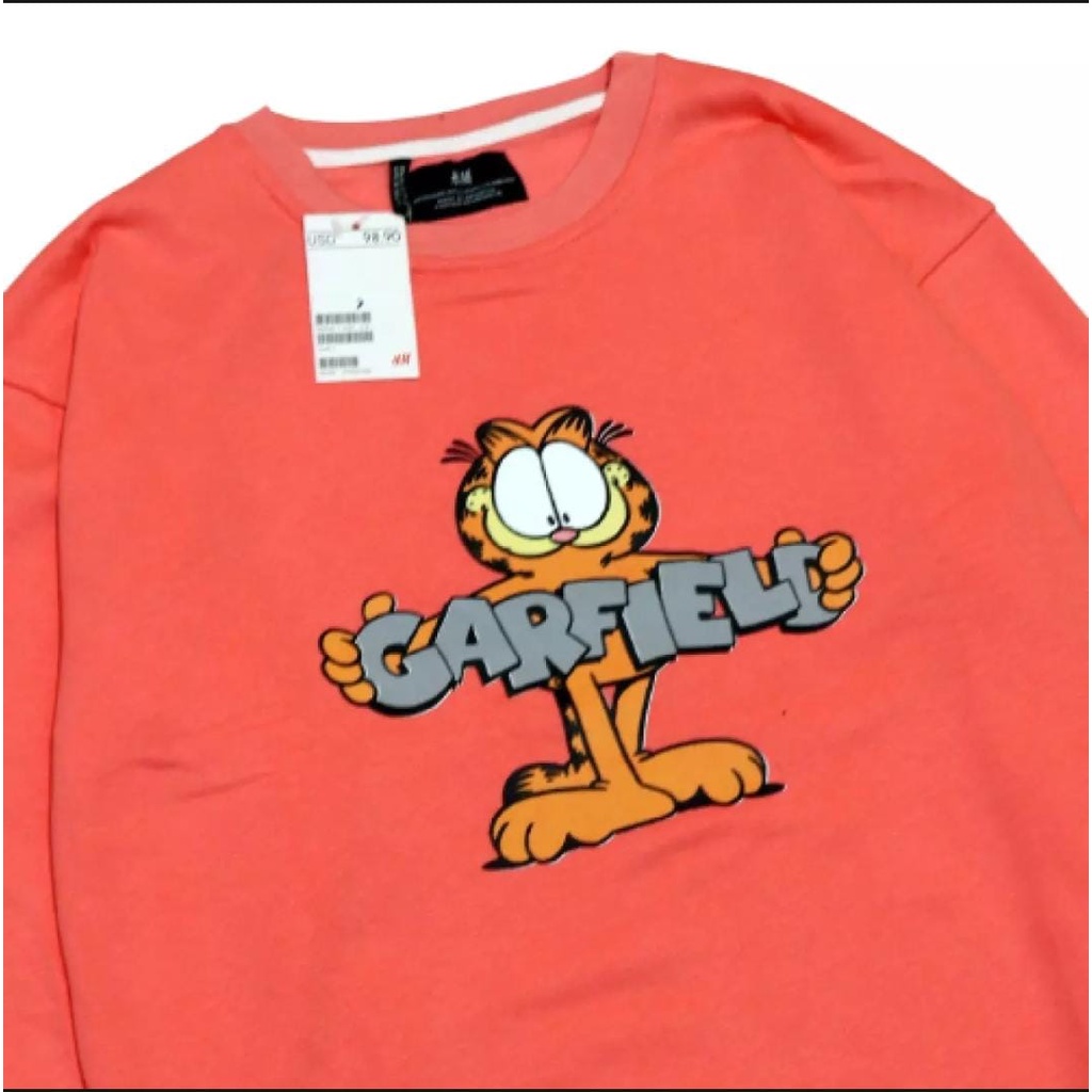 Sweater Hoodie Crewneck Pria Dan Wanita-Cruneck Nasa H*M Garfield Original Distro Salem Premium Pul Lebel Termurah