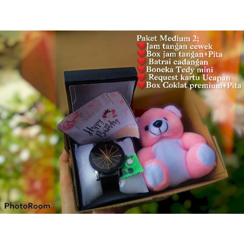 

❤️ TERMURAH❤️ Hampers Cewek, Hempers Boneka,Gift Box Jam tangan cewek, Kado Ulang Tahun, Graduation