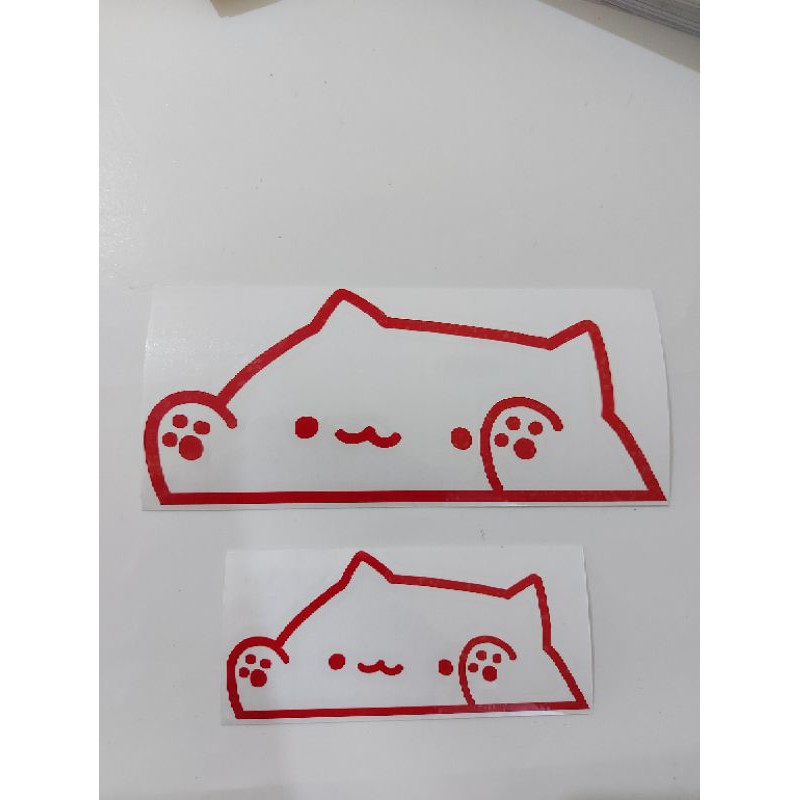 STICKER BONGO CAT CUTTING MOTOR MOBIL LAPTOP