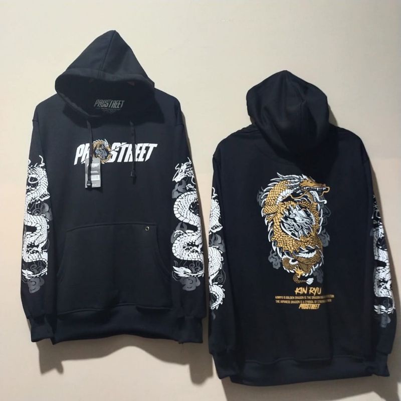 HOODIE PROSTREET KIN RYU BLACK NEW / JAKET PROSTREET HOODIE / SWEATER HOODIE SUNMORI PRIA