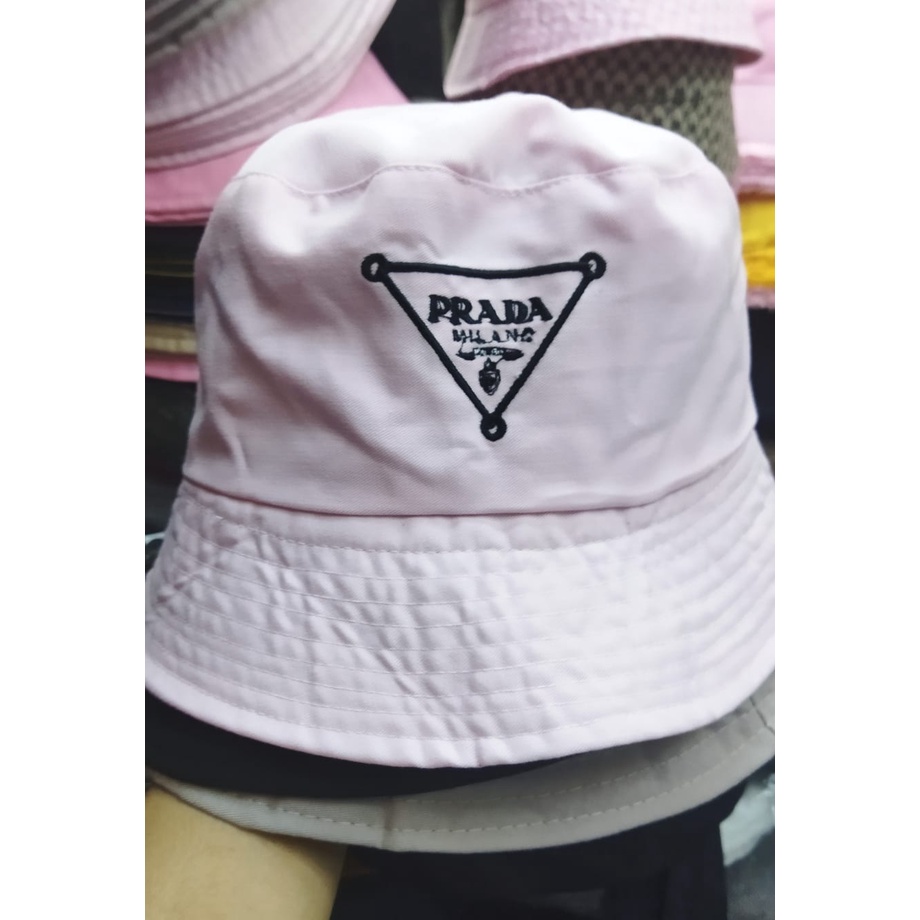 Detail produk dari TOPI TERBARU 2022 PRADA Bucket Hat Premium Quality  - Hitam