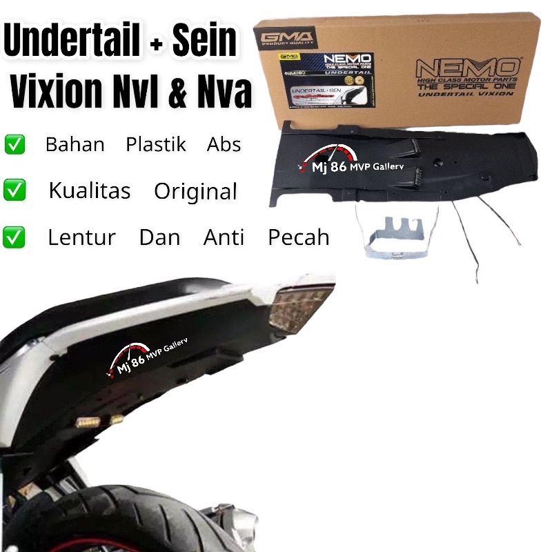 Undertail Selancar Vixion Nvl Dan Nva Akai Racing Berkualitas Original Mj 86