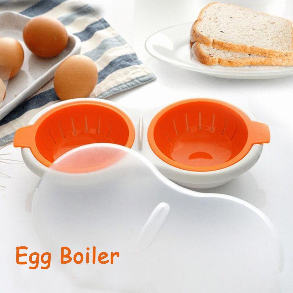 Solighter Eggs Poacher Pemecah Telur Dapur Microwave Double Cup