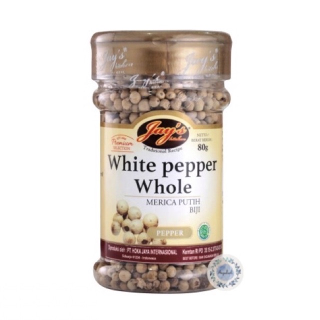

Jay's Kitchen White Pepper Whole / Merica Putih Biji 80gr