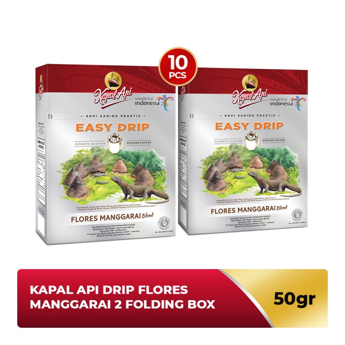 

KAPAL API Drip Flores Manggarai 2 Folding Box (5 x 10 gr)