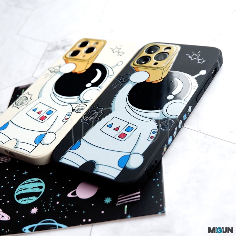 6D ASTRONAUT EDGE- 6D PRINTED - For Iphone 6 7 8 6+ 7+ 8+ X XR XSMAX 11 11PRO 11PROMAX 12PRO MAX