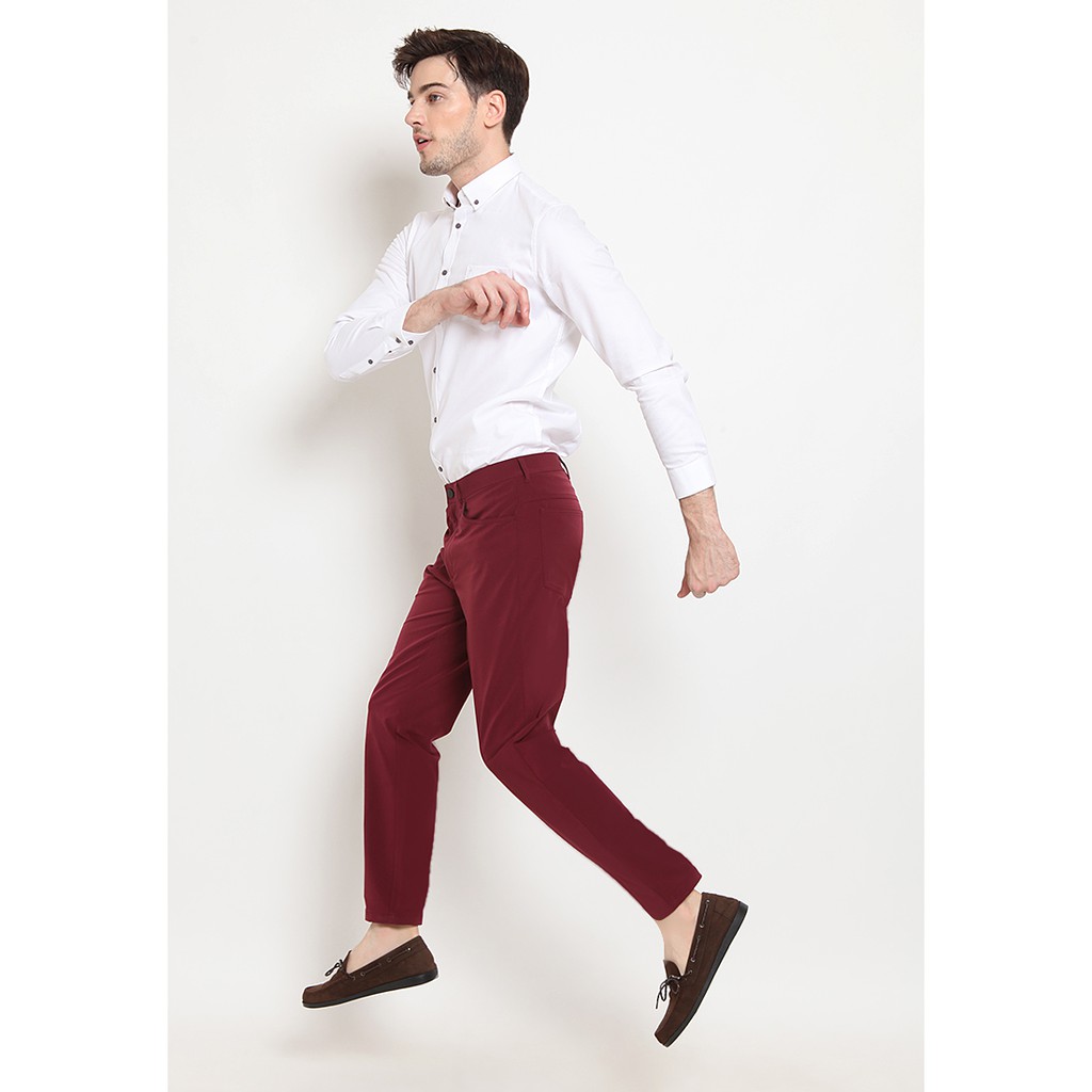  Jobb  Active Travis Celana  Panjang  Modern Slim Fit Maroon 