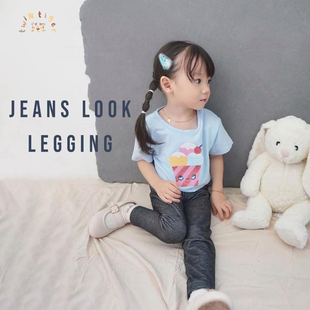 PROMO 7.7 PROMO BAJU LEBARAN MURAH TWIN TIGER JEANS LOOK LEGGING ANAK BAWAHAN CELANA PANJANG ANAK BAWAHAN LEGGING 6 BULAN - 3 TAHUN