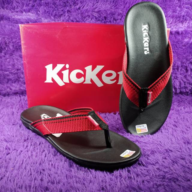 SANDAL JAPIT KICKERS PRIA SENDAL KASUAL JEPIT SELOP SLOP SLIP ON CASUAL TALI SELEMPANG