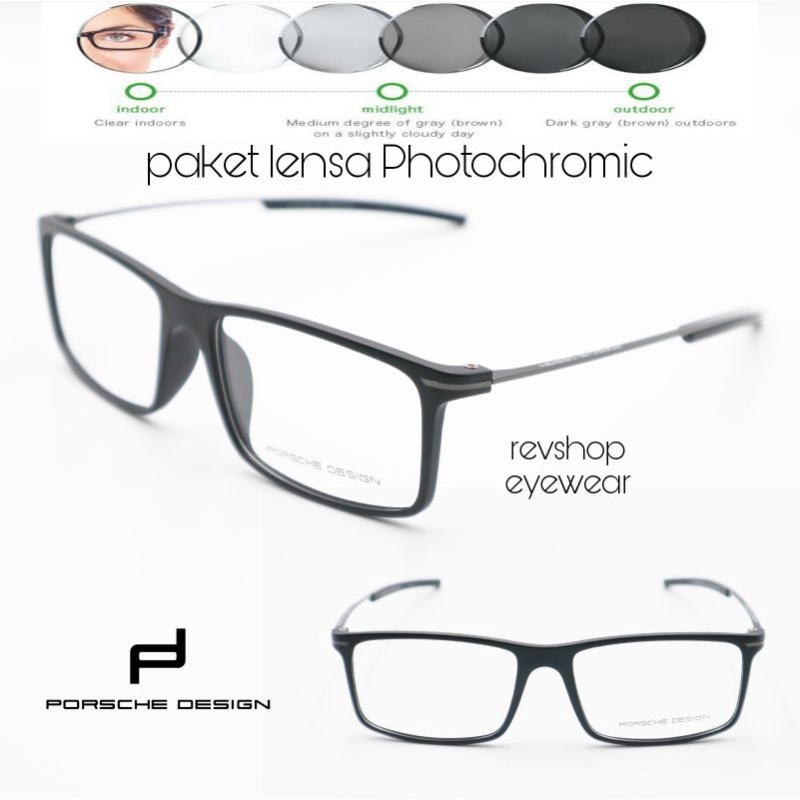 Frame Kacamata Pria Porsche Design P9298 Black