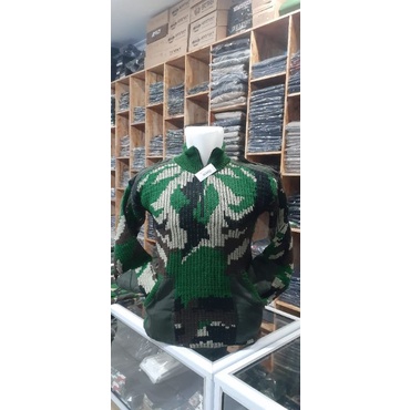 BAJU SWEATER RAJUT ARMY PRIA / WANITA / Baju Sweater Rajut Army