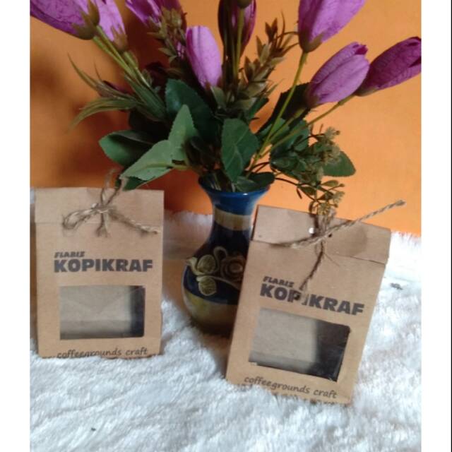 Paper bag CUSTOM window mini/tempat souvenir/tempat kopi/bros