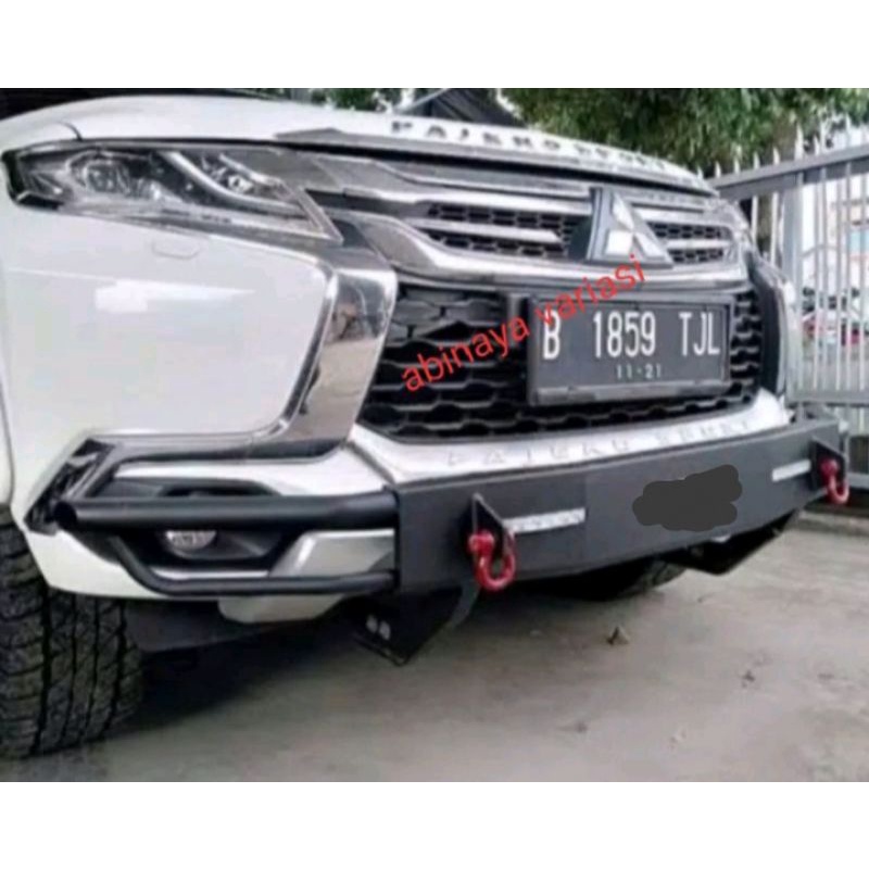 Tanduk Depan Mobil All New Pajero Sport Full Besi Tanduk Pengaman Depan