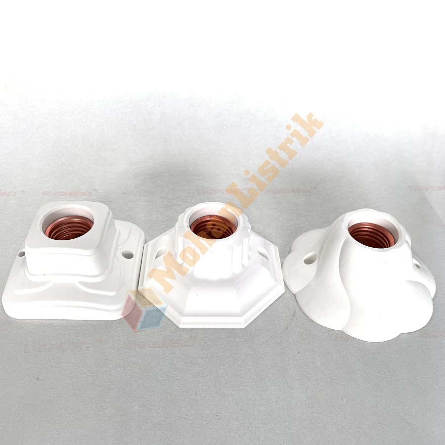 Fitting Lampu Plafon Visalux Terminal Kuningan Fiting Tempel SNI