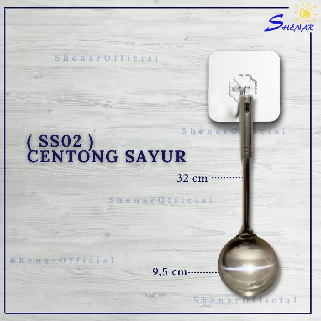 Spatula Set Stainless Kitchen Tools Peralatan Untuk Masak Murah-CENTONG SAYUR