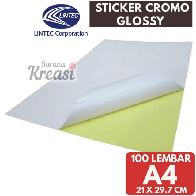 

Kertas Stiker Cromo Lintec Glossy A4 isi 100 lembar