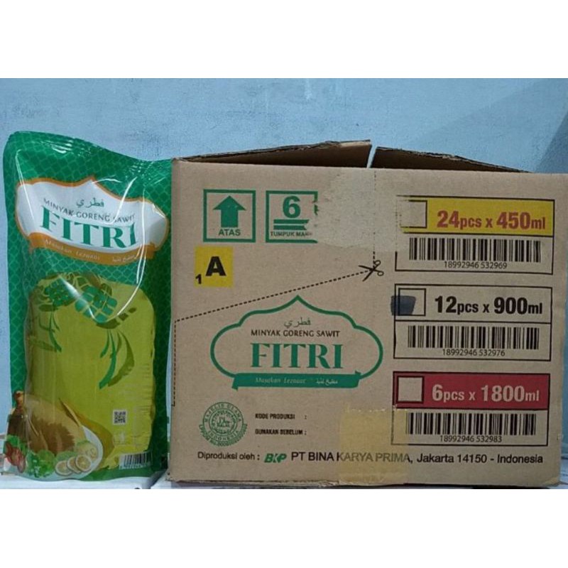 Minyak Goreng Fitri 900ml 1 Dus