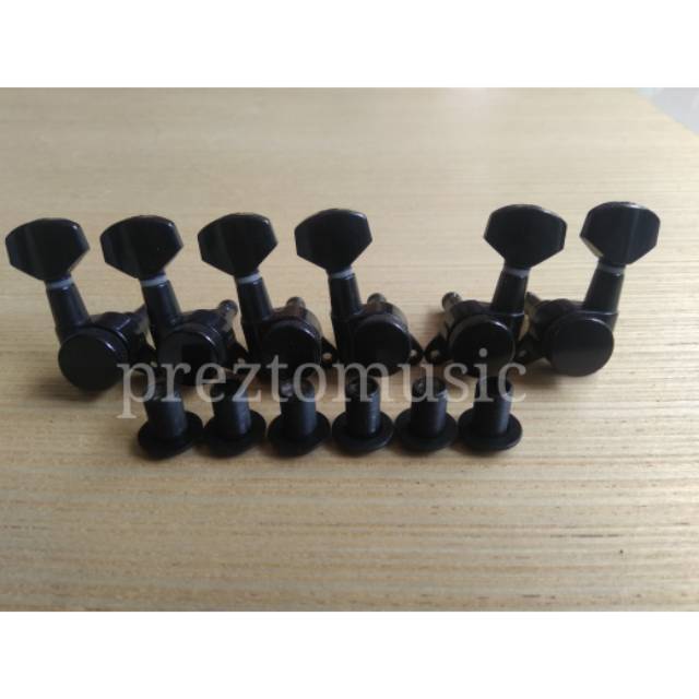 Dryer gitar locking hitam 4R 2L