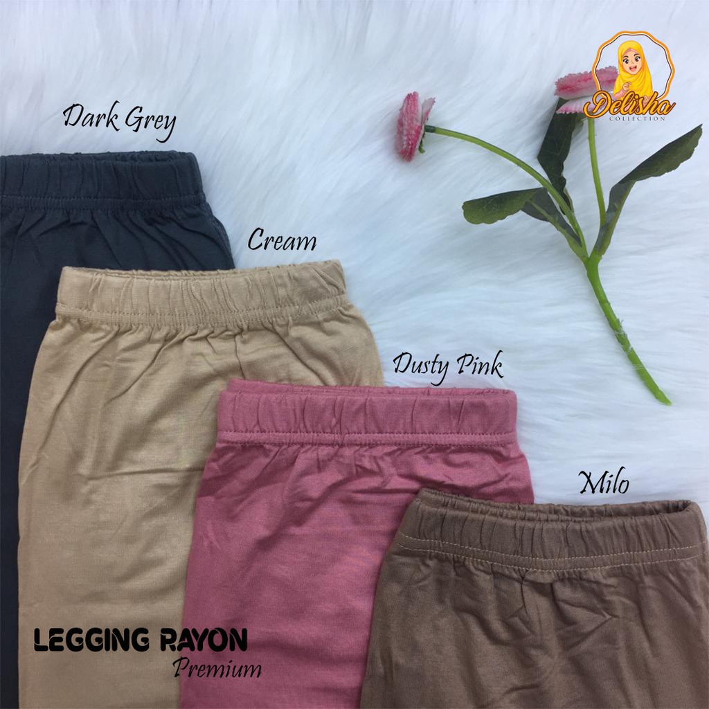 Celana Legging Panjang Wanita Rayon Premium Standard &amp; Jumbo By : Islah / Celana Panjang Kaos Basic Premium / Celana Rayon Premium / Daleman Wanita / Legging Panjang Polos