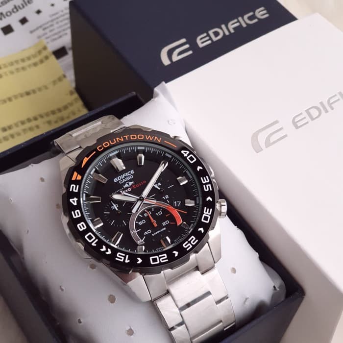 Jam Tangan Pria Edifice Type EFS-S550 Baterai Silver Free box set1