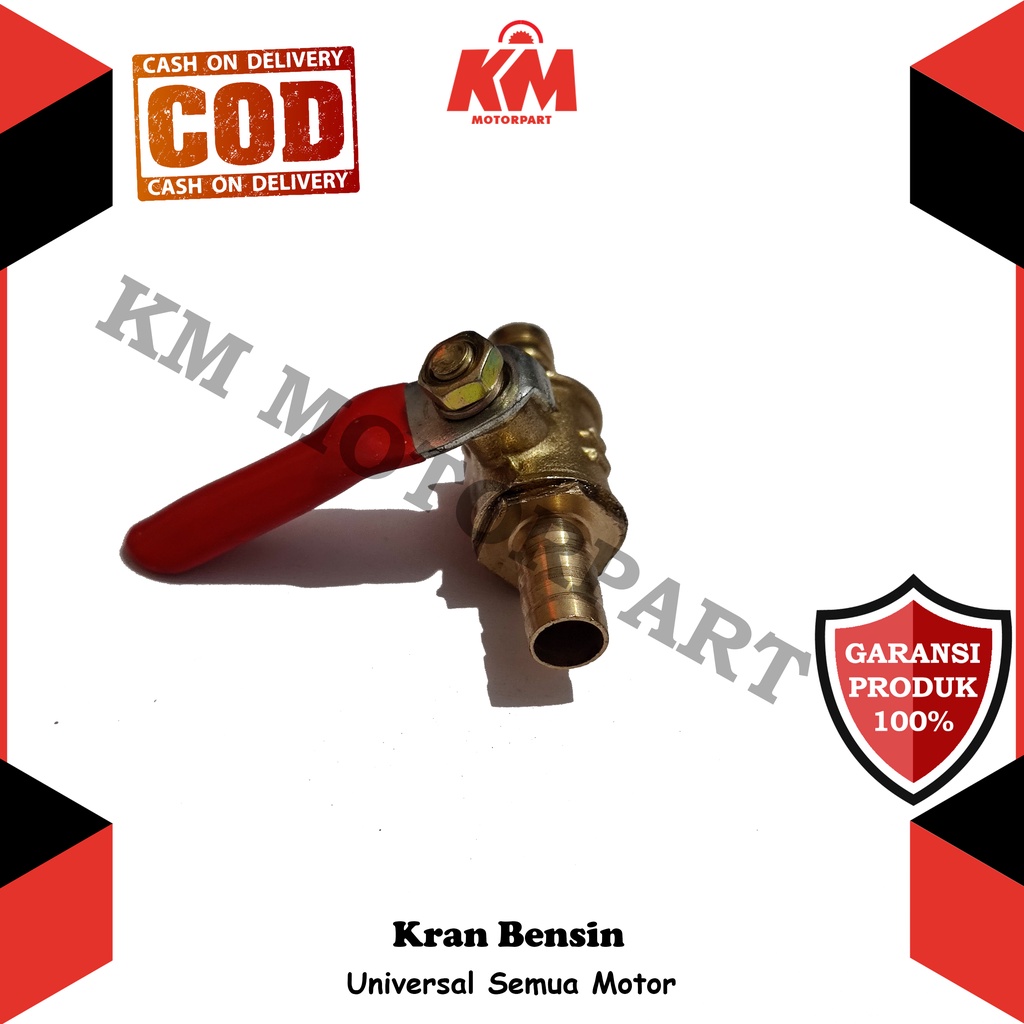 Kran Bensin Motor Universal Kuningan Ukuran 1/4 Kran