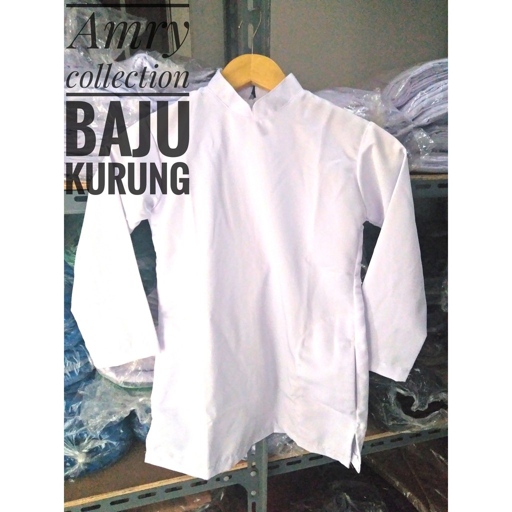 Baju kurung padang SD - SMP - SMA Baju muslim putih Saku samping bahan TWIST Seragam sekolah