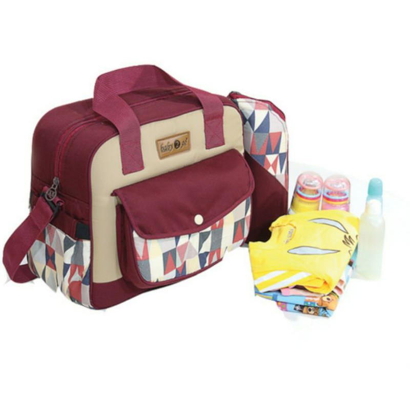 MEDIUM BAG BABY 2 GO + BABY BOTTLE WAEMER BAG  Diamond Series / Tas Medium Baby 2 GO  B2T1206