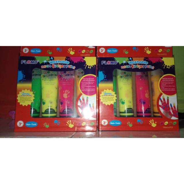 

Flomo washable neon finger paint