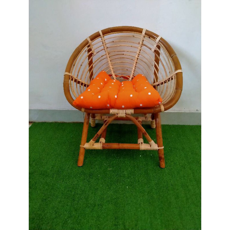  Kursi  Rotan  Alam Natural Dengan  Bantal Shopee Indonesia