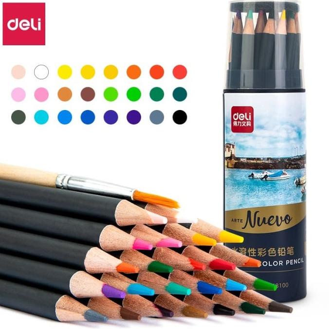 

Deli Profesional Pensil Warna 24 Warna Tahan Air 68100