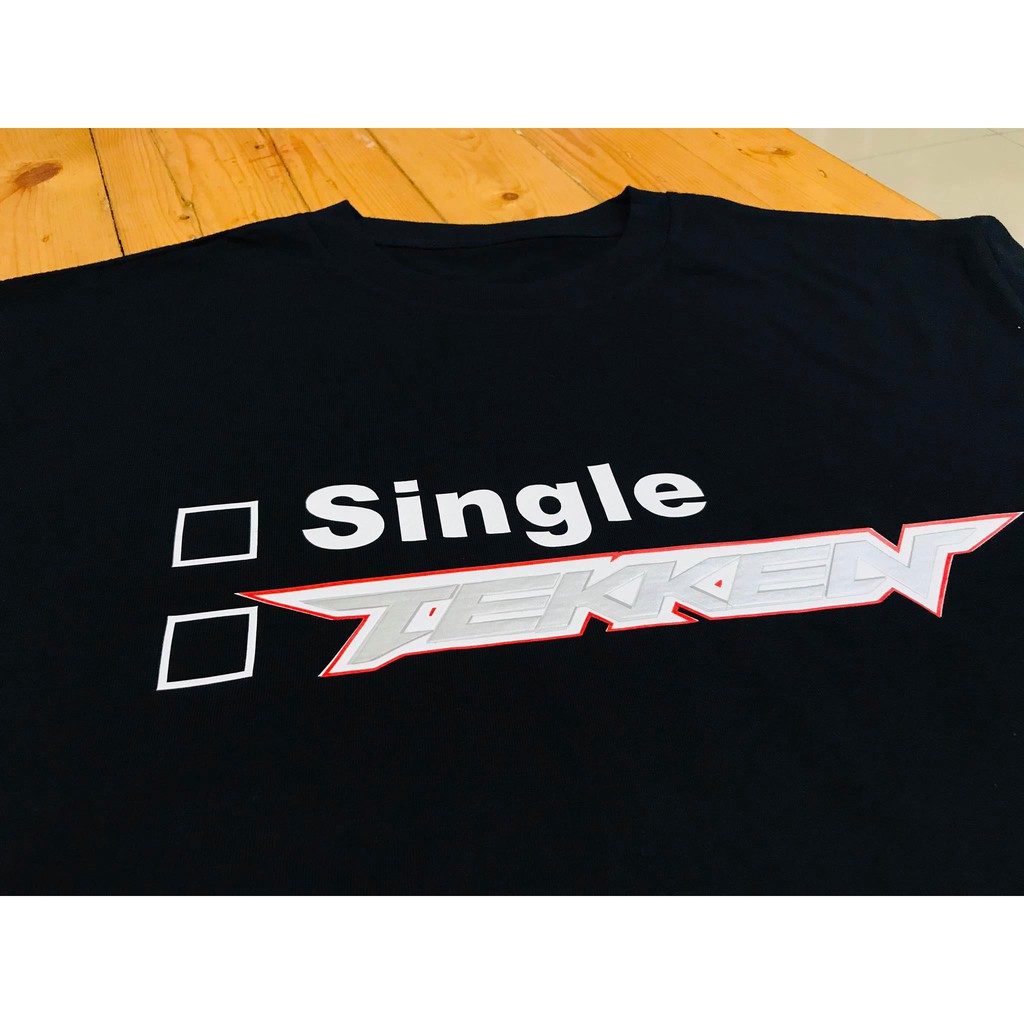 Kaos Gaming PS Tekken Single Meme Tshirt Wibu Otaku Unisex Gamers