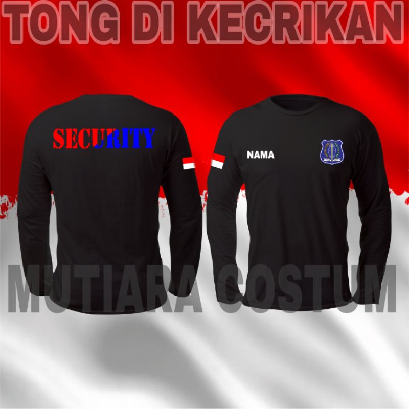 KAOS SECURITY TANGAN PANJANG/KAOS SATPAM